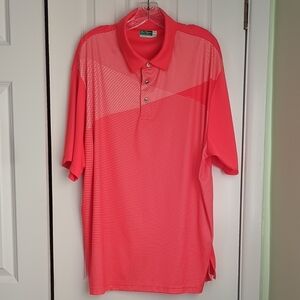 Ben Hogan Men’s Coral/Salmon Polo Golf Shirt Sz 2XL Performance Henley Casual